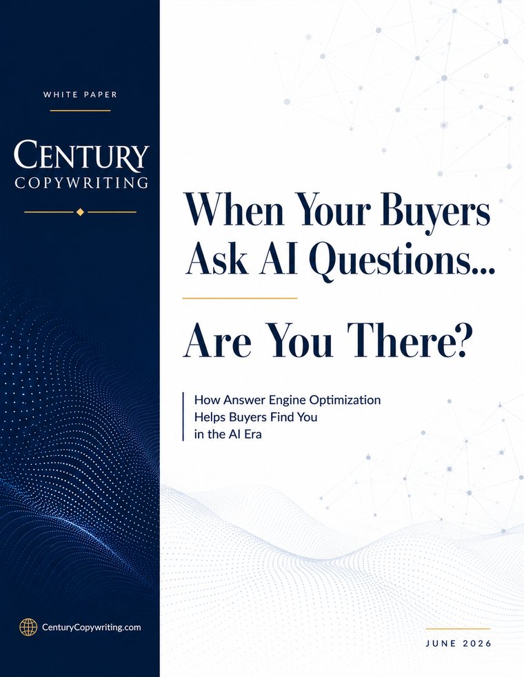 Cover of the white paper: When Your Buyers Ask AI Questions, Are You There?